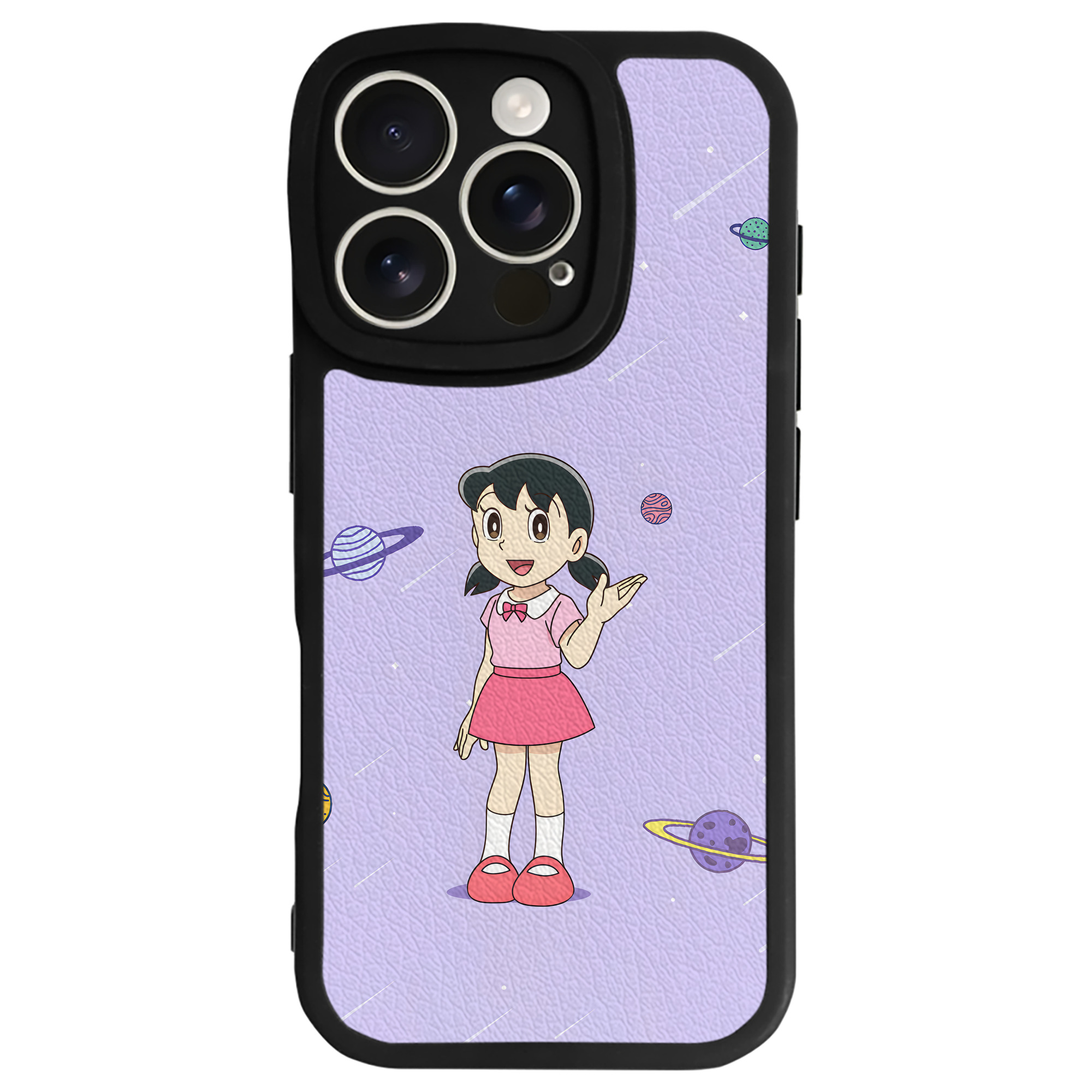 （画像用） ドラえもん Doraemon 【iPhone 16シリーズ対応】シリコンスマホケース（レザー調） 材質：シリコン